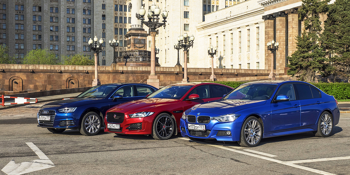 Большой тест: BMW 3 Series, Jaguar XE, Audi A4
