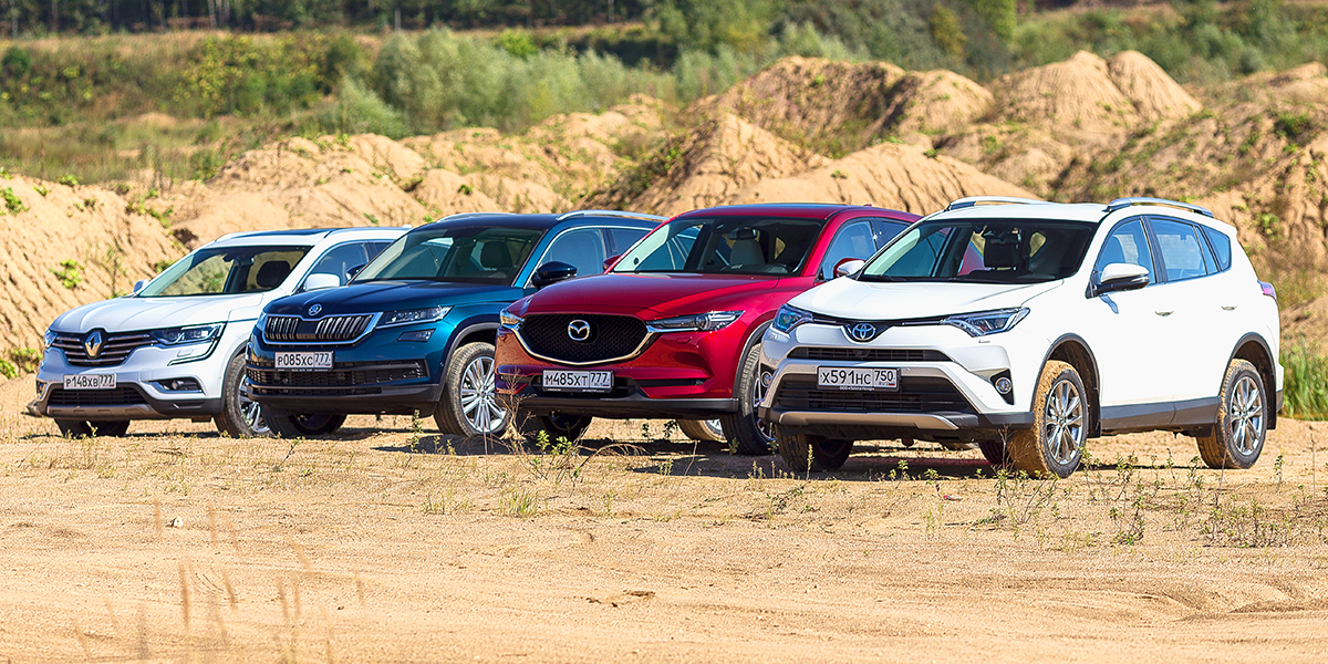 Большой тест: Mazda CX-5, Renault Koleos, Skoda Kodiaq, Toyota RAV4