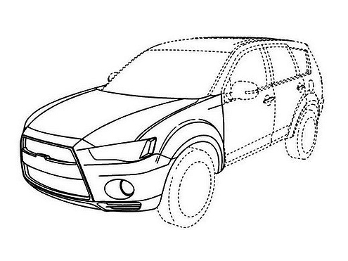 Мицубиси аутлендер нарисовать