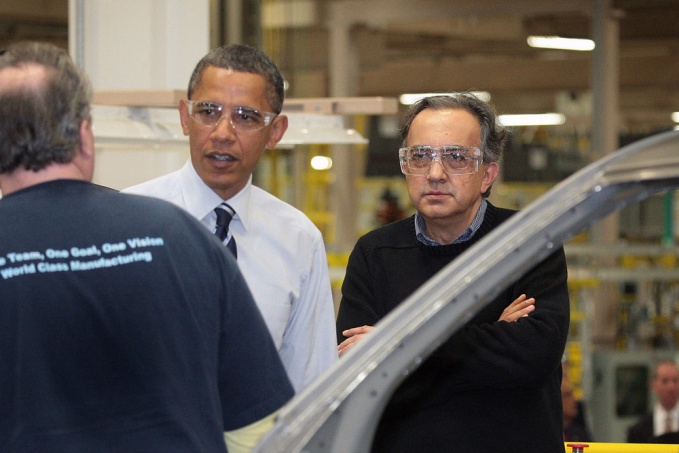 Президент Барак Обама встречается с главой Fiat/Chrysler Серджио Маркионне