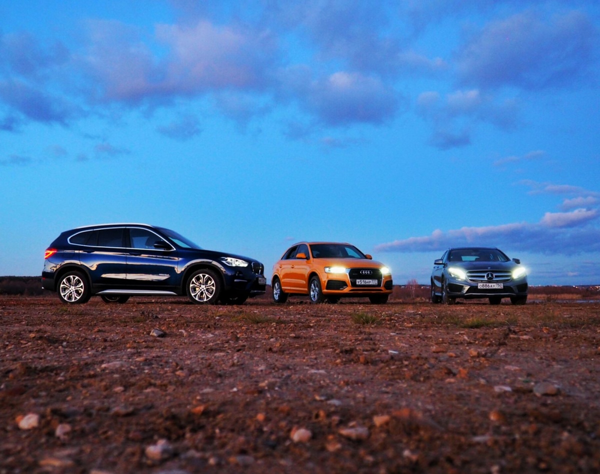 Сравнительный тест Audi Q3, BMW X1 и Mercedes-Benz GLA