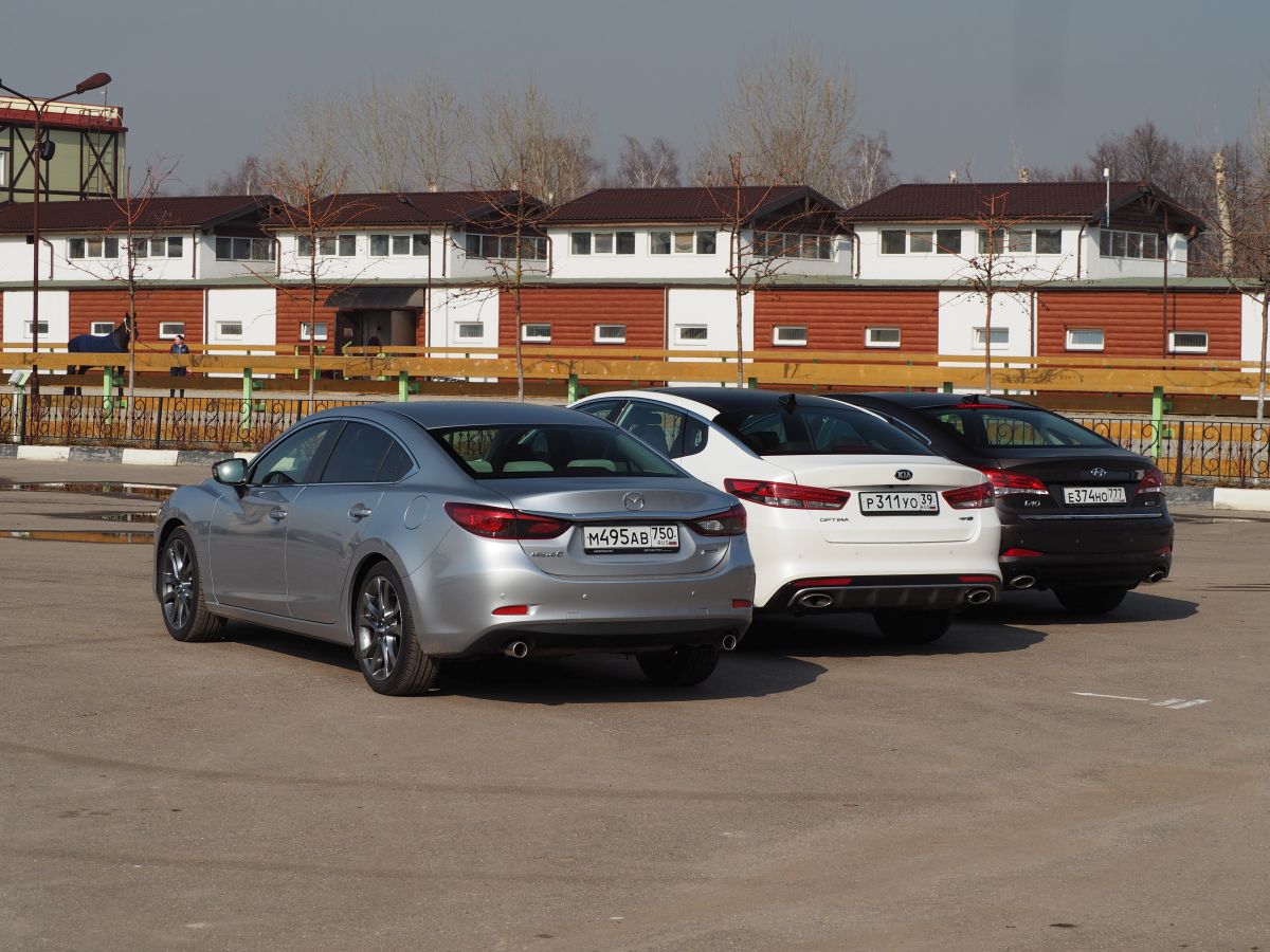 Сравнительный тест Kia Optima, Mazda6 и Hyundai i40