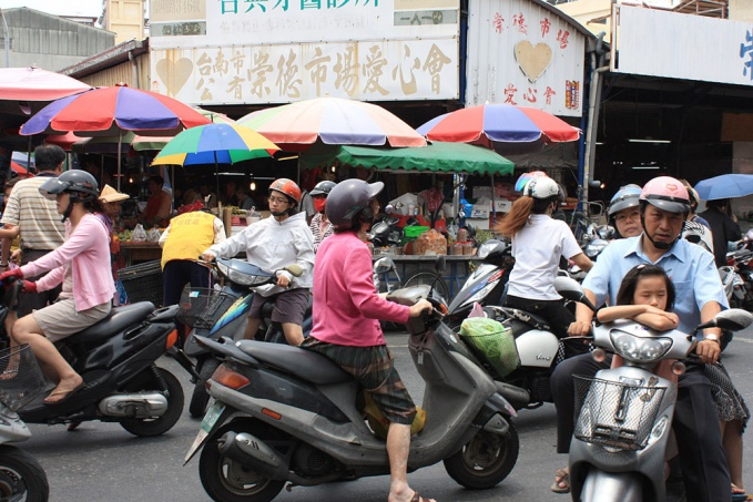 В Тайване очень любят скутеры