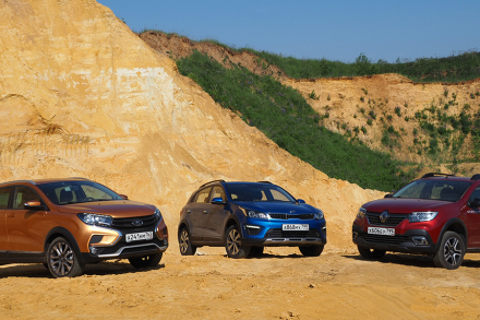 Большой тест: Kia Rio X-Line, Renault Sandero Stepway, Lada X-Ray Cross