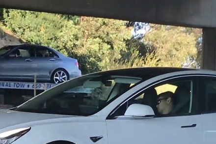 Заснувший на полном ходу в Tesla водитель шокировал Калифорнию (видео) 
