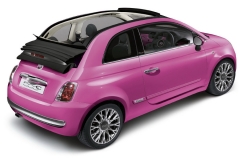 Fiat 500С розового цвета